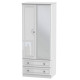 Snowdon Tall 2 Drawer Mirrored Wardrobe